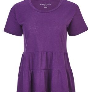 NEW! Boxercraft Women's Short Sleeve Purple Top